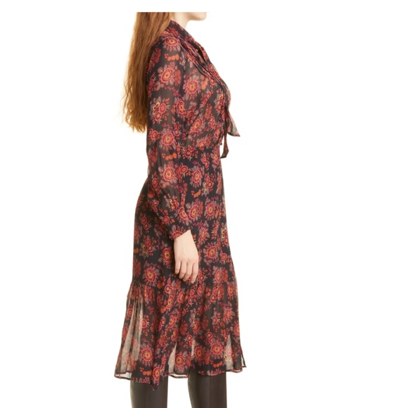 Koralina Silk Long Sleeve Dress from PAIGE - Picture 9 of 10